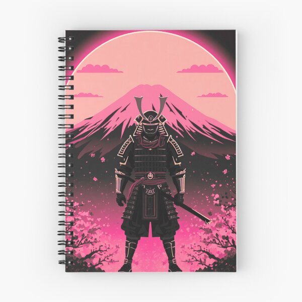Item preview, Dark Samurai – Neon Pink Moon & Mount Fuji Night designed and sold by kummo-0319.