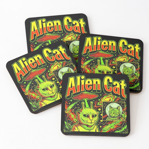 Item preview, Alien Cat Meme UFO Vintage Graphic Tee Y2K Silly Cat designed and sold by Kitkin.