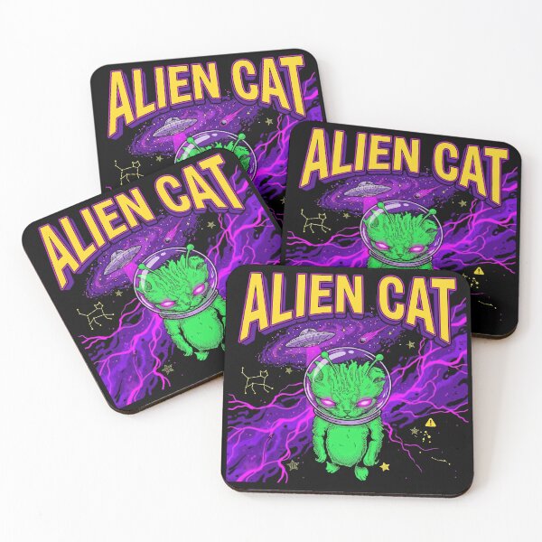 Item preview, Alien Cat Meme UFO Vintage Graphic Tee Y2K Funny Silly Cat designed and sold by Kitkin.