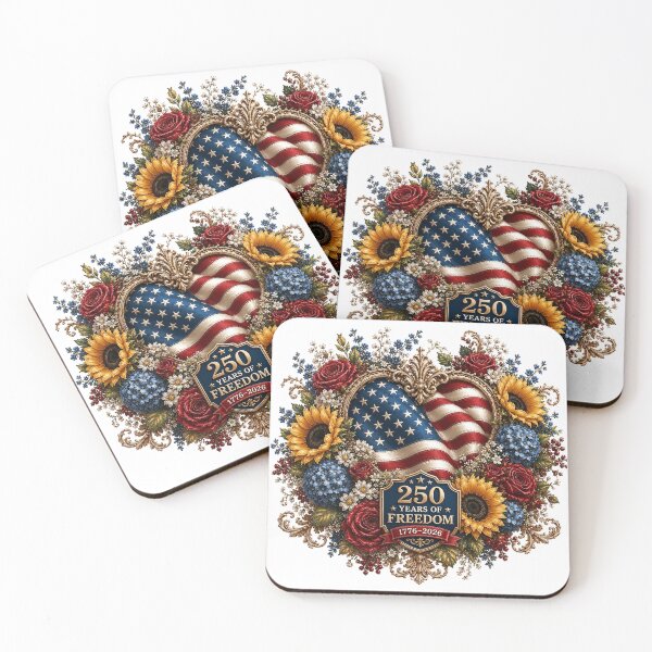 Item preview, American Flag Heart with Sunflowers designed and sold by PetalGarden.