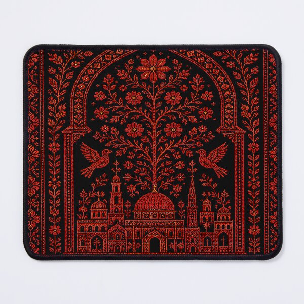 Item preview, Al-Aqsa Dome of the Rock Palestinian Tatreez Mihrab Art designed and sold by BrainCurves.