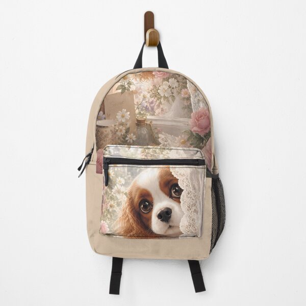 Item preview, Cute Cavalier King Charles Spaniel by the Flower Window designed and sold by ManJiangHong.