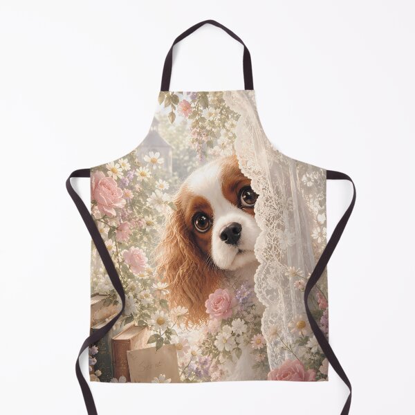 Item preview, Cute Cavalier King Charles Spaniel by the Flower Window designed and sold by ManJiangHong.