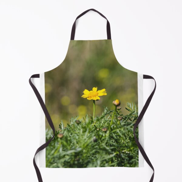 Item preview, Yellow Daisy Among Green Foliage With Small Snail on Stem In Sunny Garden Close-Up designed and sold by Nmallia.