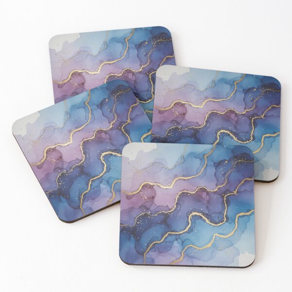 Item preview, Midnight Sapphire Nebula – Luxury Abstract Watercolor Galaxy Illustration designed and sold by Oonward2021.