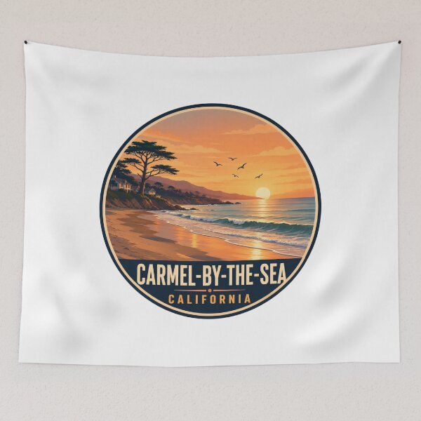 Item preview, Carmel-by-the-Sea California: Coastal Cliffs & Ocean Waves designed and sold by CircinusStore.