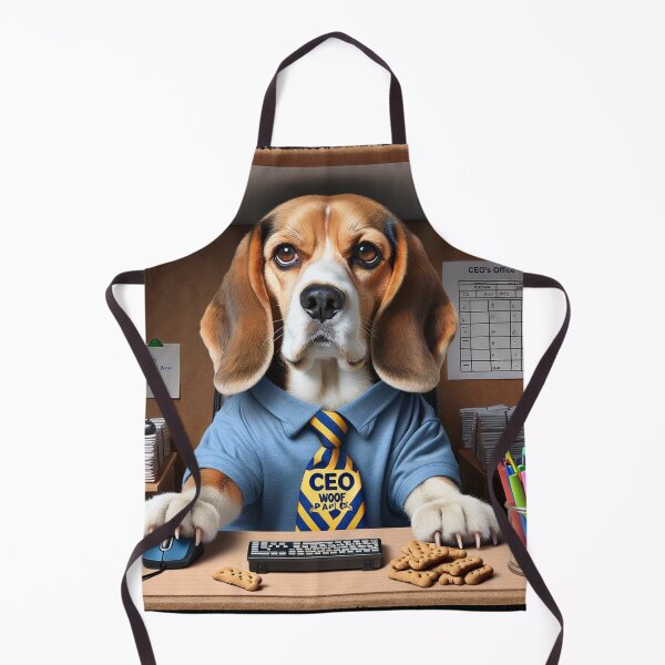 Item preview, Beagle CEO Office Boss Dog Funny Art designed and sold by PlanetEye Designs.