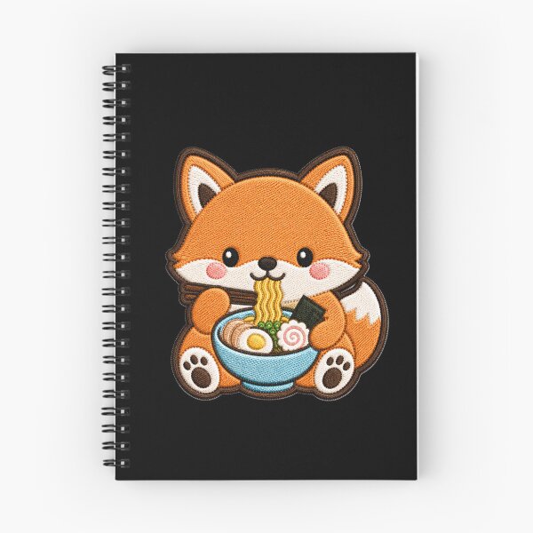 Item preview, Cute Kawaii Fox Eating Ramen designed and sold by ColorSplash123.