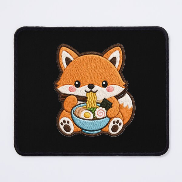 Item preview, Cute Kawaii Fox Eating Ramen designed and sold by ColorSplash123.