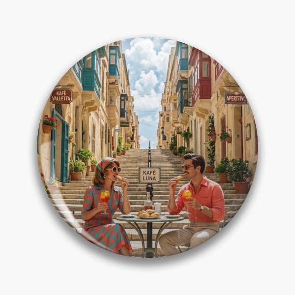 Item preview, Mediterranean Romance: Retro Cafe Portrait designed and sold by marianka91.