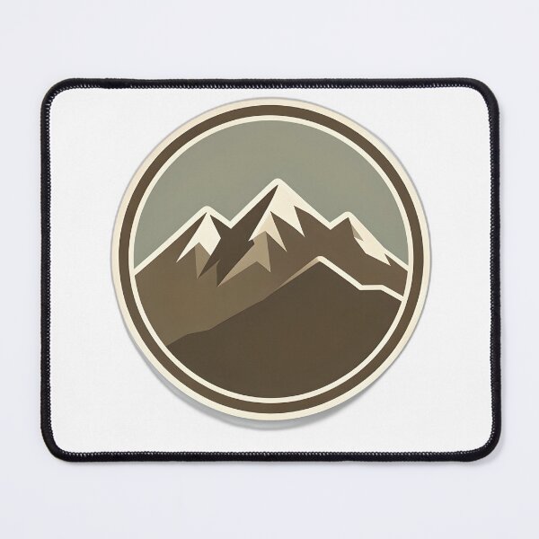 Item preview, Minimalist Mountain Badge Sticker | Vintage Outdoor Adventure Design designed and sold by Hari Arts.