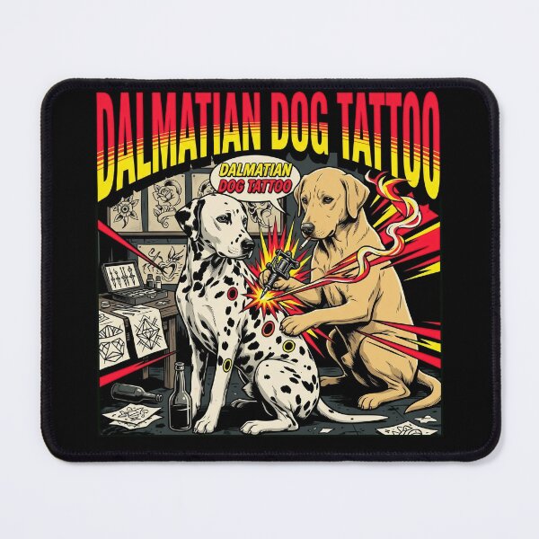 Item preview, Dalmatian Dog Tattoo Parlor Artist Funny Meme Graphic designed and sold by Kitkin.