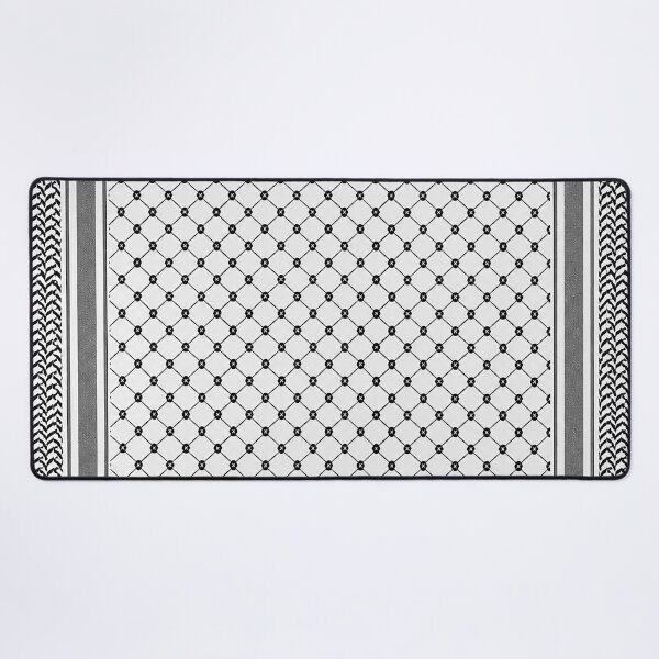 Item preview, Traditional Palestinian Keffiyeh Pattern Black and White designed and sold by BrainCurves.