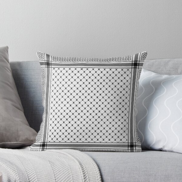 Item preview, Traditional Palestinian Keffiyeh Pattern Black and White designed and sold by BrainCurves.