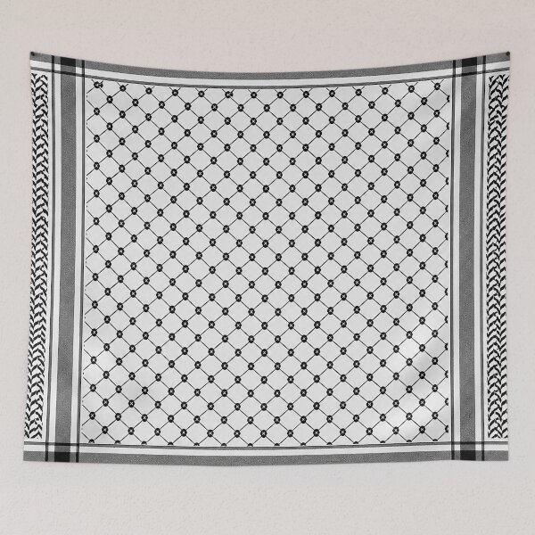 Item preview, Traditional Palestinian Keffiyeh Pattern Black and White designed and sold by BrainCurves.