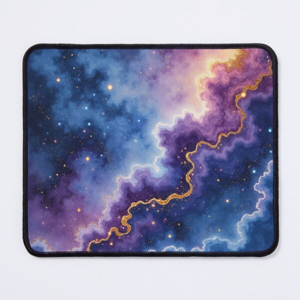 Item preview, Starlight Amethyst Rift – Celestial Watercolor Nebula Galaxy Illustration designed and sold by Oonward2021.