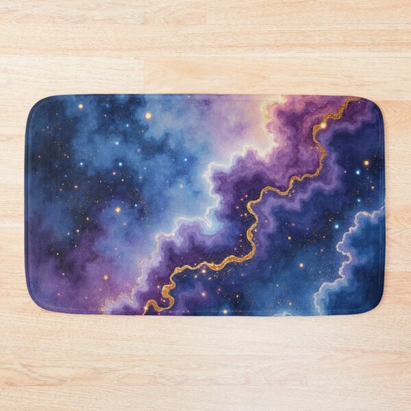 Item preview, Starlight Amethyst Rift – Celestial Watercolor Nebula Galaxy Illustration designed and sold by Oonward2021.