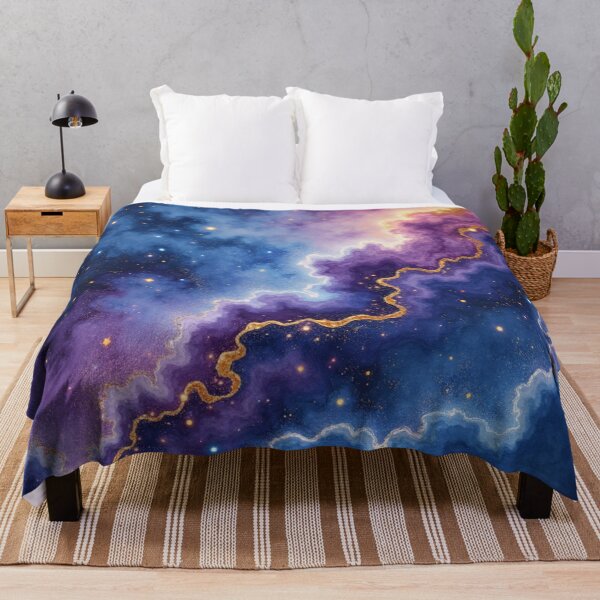 Item preview, Starlight Amethyst Rift – Celestial Watercolor Nebula Galaxy Illustration designed and sold by Oonward2021.
