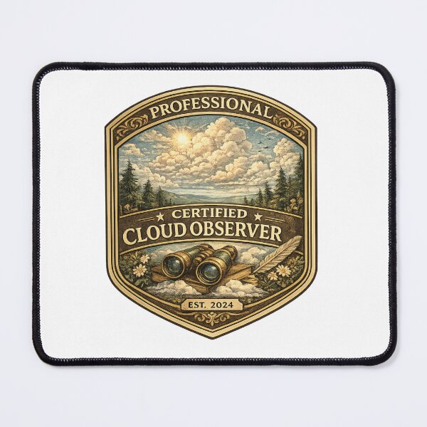 Item preview, Professional Cloud Observer | Certified Sky Appreciation Specialist | Vintage Nature Badge designed and sold by MrDev.