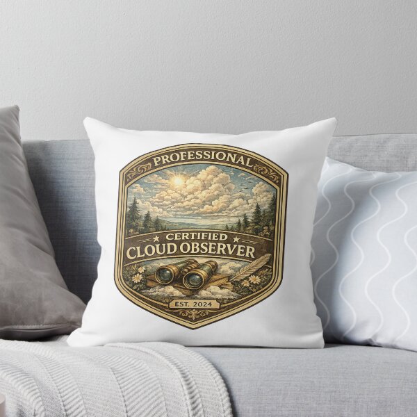 Item preview, Professional Cloud Observer | Certified Sky Appreciation Specialist | Vintage Nature Badge designed and sold by MrDev.