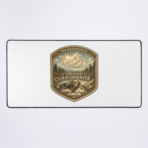 Item preview, Professional Cloud Observer | Certified Sky Appreciation Specialist | Vintage Nature Badge designed and sold by MrDev.