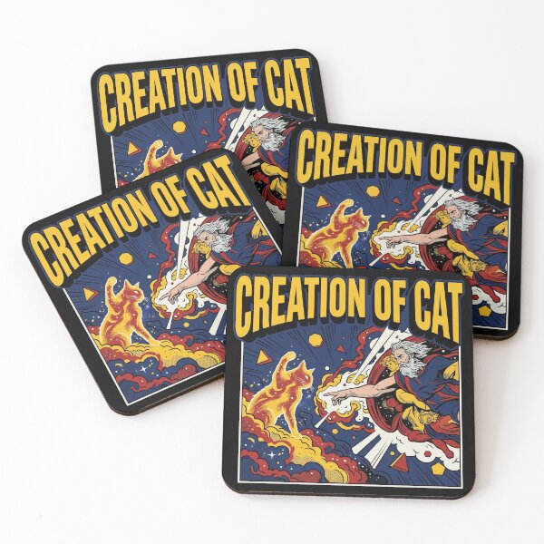 Item preview, Funny Cat God Creation of Adam Meme Michelangelo Jesus Art designed and sold by Kitkin.
