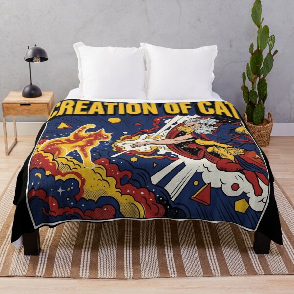 Item preview, Funny Cat God Creation of Adam Meme Michelangelo Jesus Art designed and sold by Kitkin.