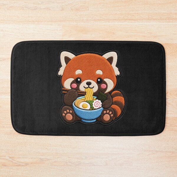 Item preview, Cute Kawaii Red Panda Eating Ramen designed and sold by ColorSplash123.