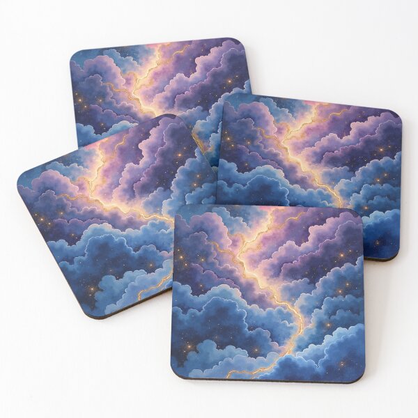 Item preview, Celestial Aurora Passage – Dreamscape Watercolor Galaxy Cloud Illustration designed and sold by Oonward2021.