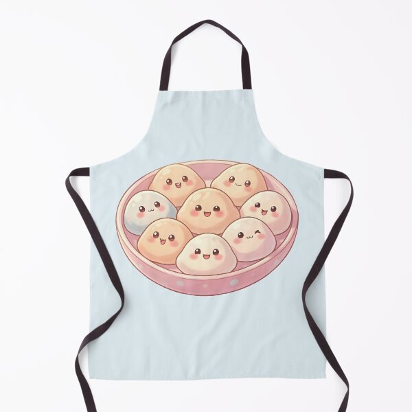 Item preview, Pastel Kawaii Dumplings Cutout – Cute Food Faces in Bowl designed and sold by EmeraldeaArt.