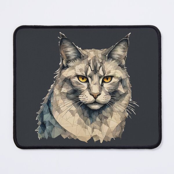 Item preview, Geometric Grey Maine Coon – Modern Pet Art designed and sold by Tklezardesigns.