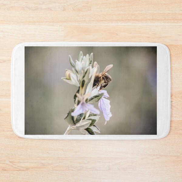Item preview, Honey Bee On Pale Flower Pollinating — Macro Close-Up Of Nature, Nectar And Garden Life designed and sold by Nmallia.