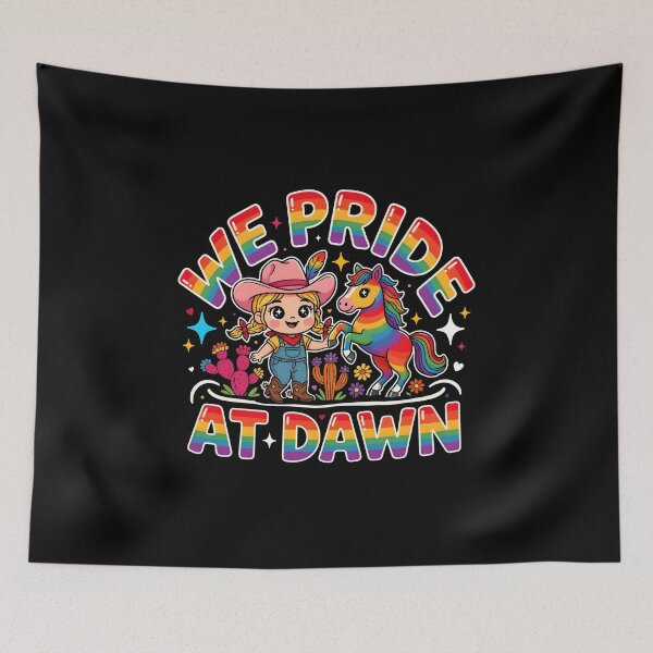 Item preview, We Pride At Dawn Rainbow Western Cowgirl Pride Artwork designed and sold by Redgiant87x.