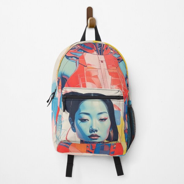 Item preview, Geisha Cyborg Japanese Woman-Girl Anime Cyberpunk Cyber Art Asian Aesthetic Sci Fi Pop Art Illustration designed and sold by PYRAMIDA Co..
