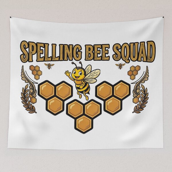 Item preview, spelling bee squad teacher cute bee cartoon design designed and sold by ArtDesignTp.