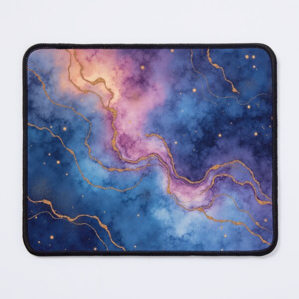 Item preview, Violet Starstream Odyssey – Luxury Watercolor Cosmic Nebula Illustration designed and sold by Oonward2021.