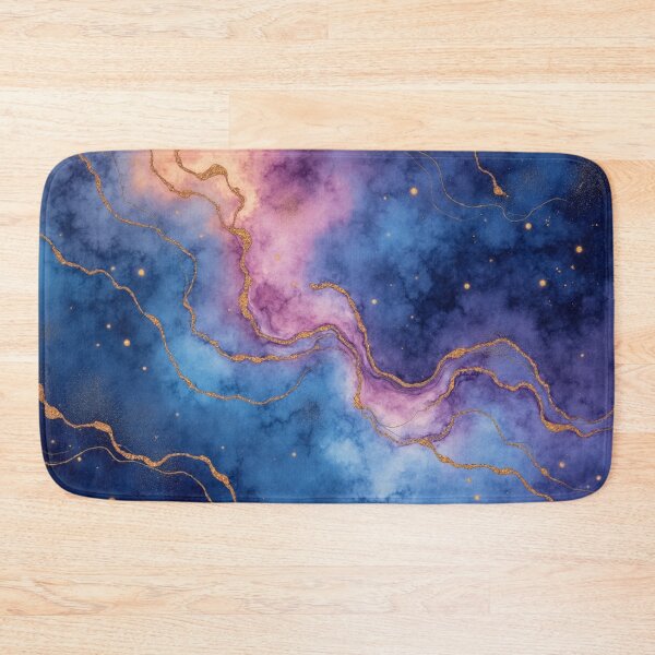 Item preview, Violet Starstream Odyssey – Luxury Watercolor Cosmic Nebula Illustration designed and sold by Oonward2021.