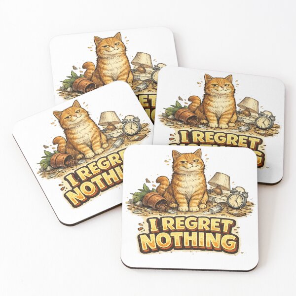 Item preview, I Regret Nothing Funny Chaos Cat Meme  designed and sold by irfanshikh.