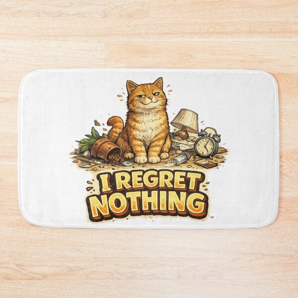 Item preview, I Regret Nothing Funny Chaos Cat Meme  designed and sold by irfanshikh.