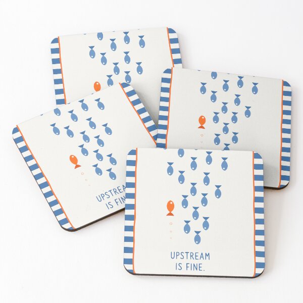 Item preview, Motivational Fish Art, Minimalist Inspirational Print designed and sold by Studio pod Burom.