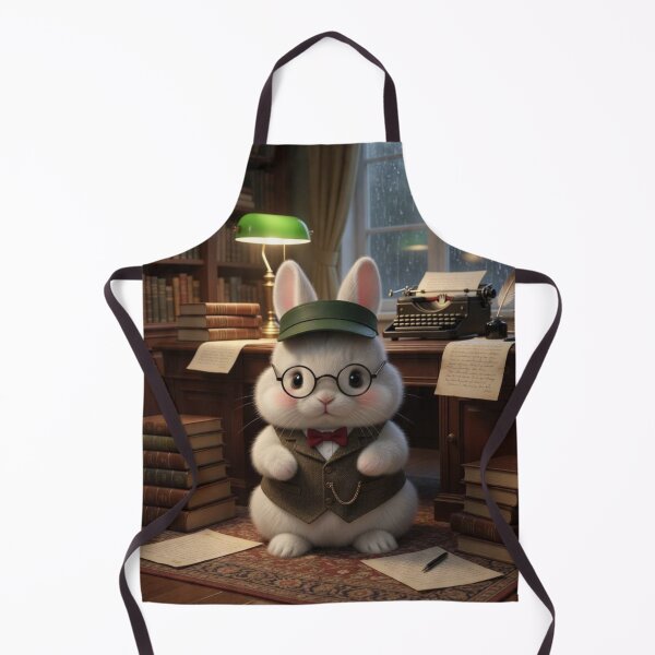 Item preview, Cute Smart Bunny Writer in Vintage Library – Dark Academia Rabbit designed and sold by lovelistivkaa.