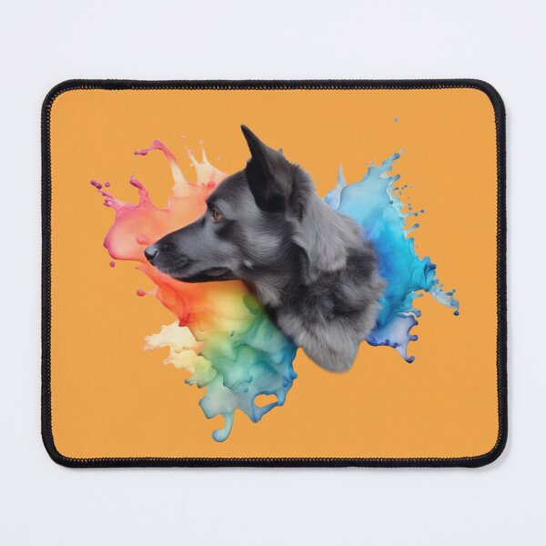 Item preview, Watercolor Splash Dog Portrait – Orange Edition designed and sold by helgekerler.