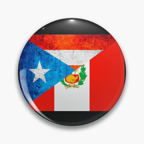 Item preview, Perurican Peru and Puerto Rico Flag Hispanic Heritage Roots designed and sold by erozzz.