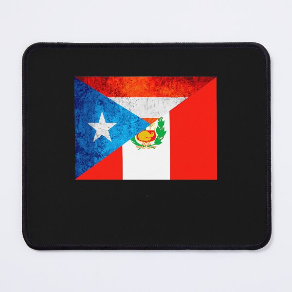 Item preview, Perurican Peru and Puerto Rico Flag Hispanic Heritage Roots designed and sold by erozzz.