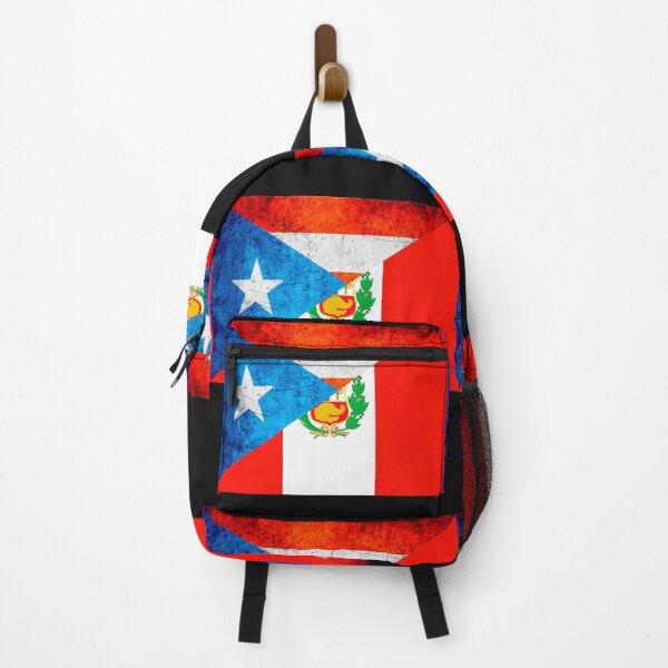 Item preview, Perurican Peru and Puerto Rico Flag Hispanic Heritage Roots designed and sold by erozzz.