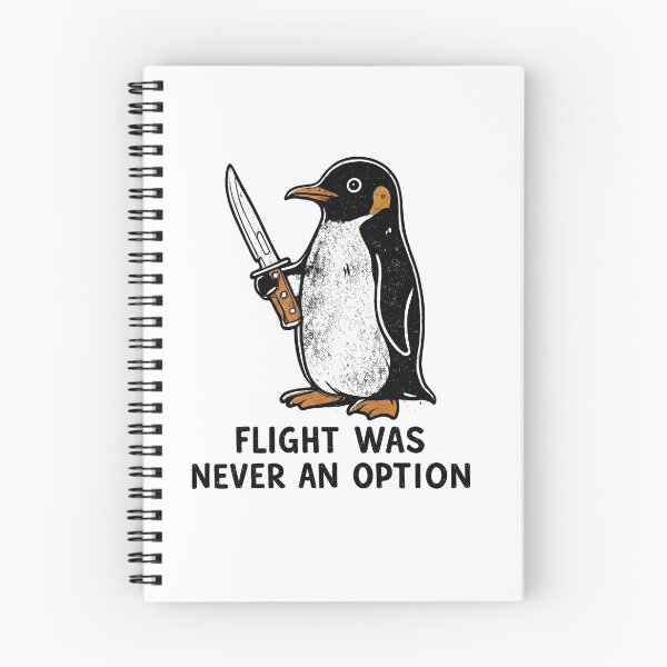 Item preview, Flight Was Never An Option Sarcastic Penguin designed and sold by retro-and-rust.