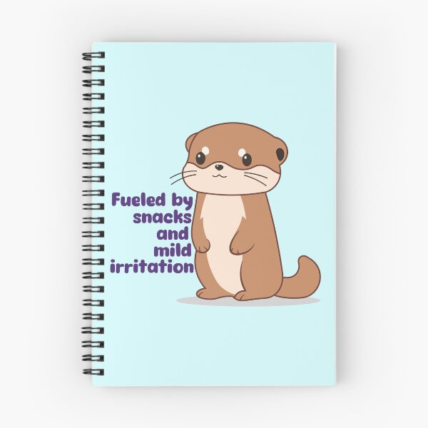 Item preview, Fueled by Snacks and Mild Irritation | Cute Annoyed Otter Kawaii Design designed and sold by Hallowed Artistry.