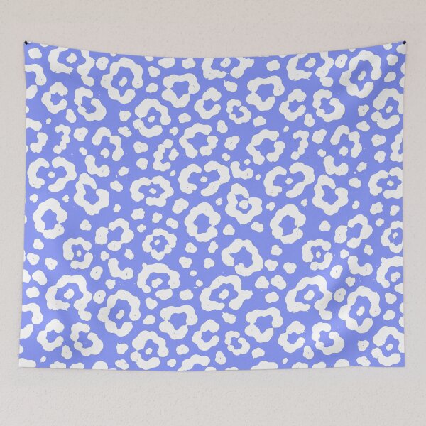 Item preview, Modern Leopard Pattern in Periwinkle Blue & White designed and sold by Napofazarte.