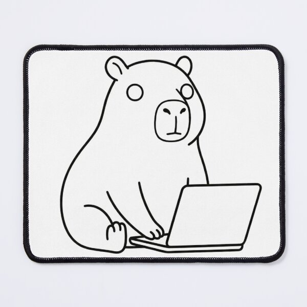 Item preview, Attending the Meeting Not Present Mentally — Funny Capybara Deadpan Office Gift designed and sold by DeadpanPaws.