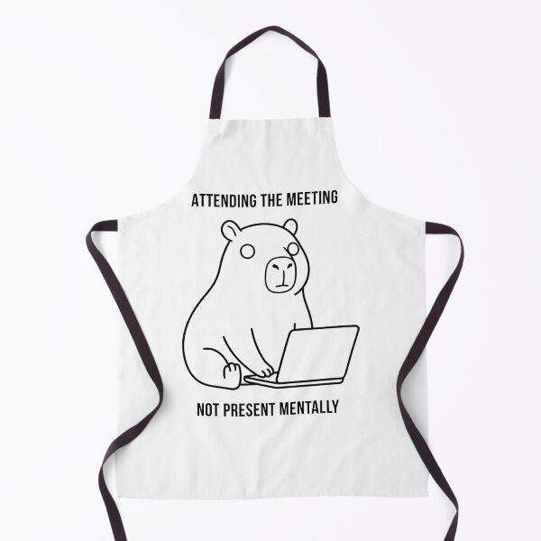 Item preview, Attending the Meeting Not Present Mentally — Funny Capybara Deadpan Office Gift designed and sold by DeadpanPaws.